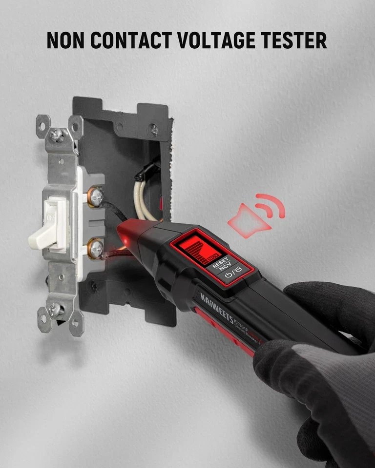 KAIWEETS Circuit Breaker Finder with LCD Display, NCV Tset & Black
