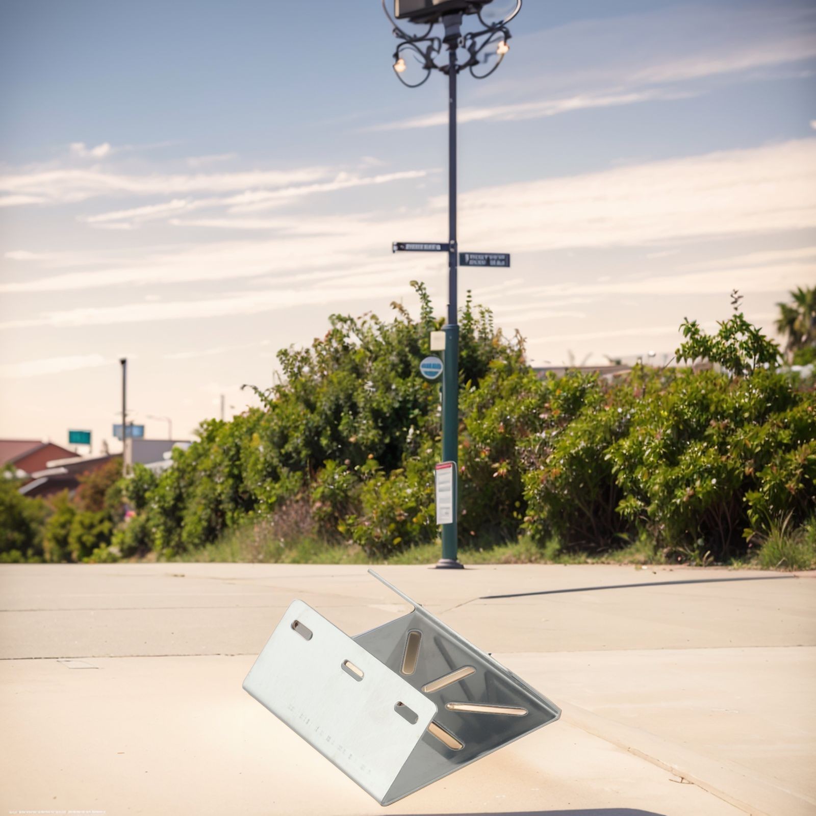 High Compatibility Stainless Steel Pole Bracket with Reinforced Steel Plate