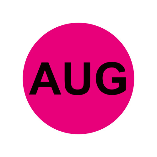 Month – August Labels Inventory Months Adhesive Stickers 2″ Round, 500 PCS