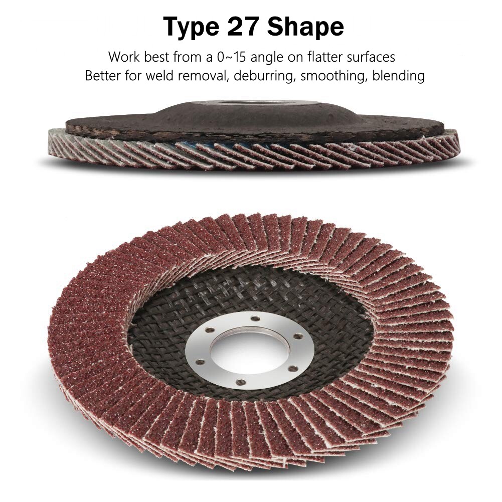 40x Flap Disc 4.5″ 4-1/2 40 60 80 120 Grit Angle Grinder Sanding Grinding Wheels