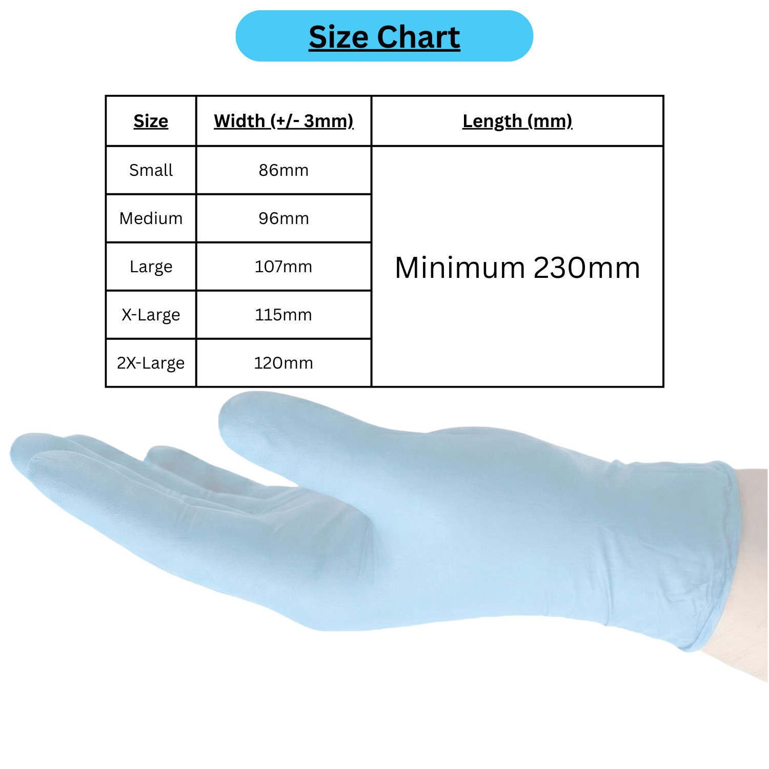 1000 Blue Nitrile Gloves 4 Mil Powder Free ( Non Latex Vinyl) XL