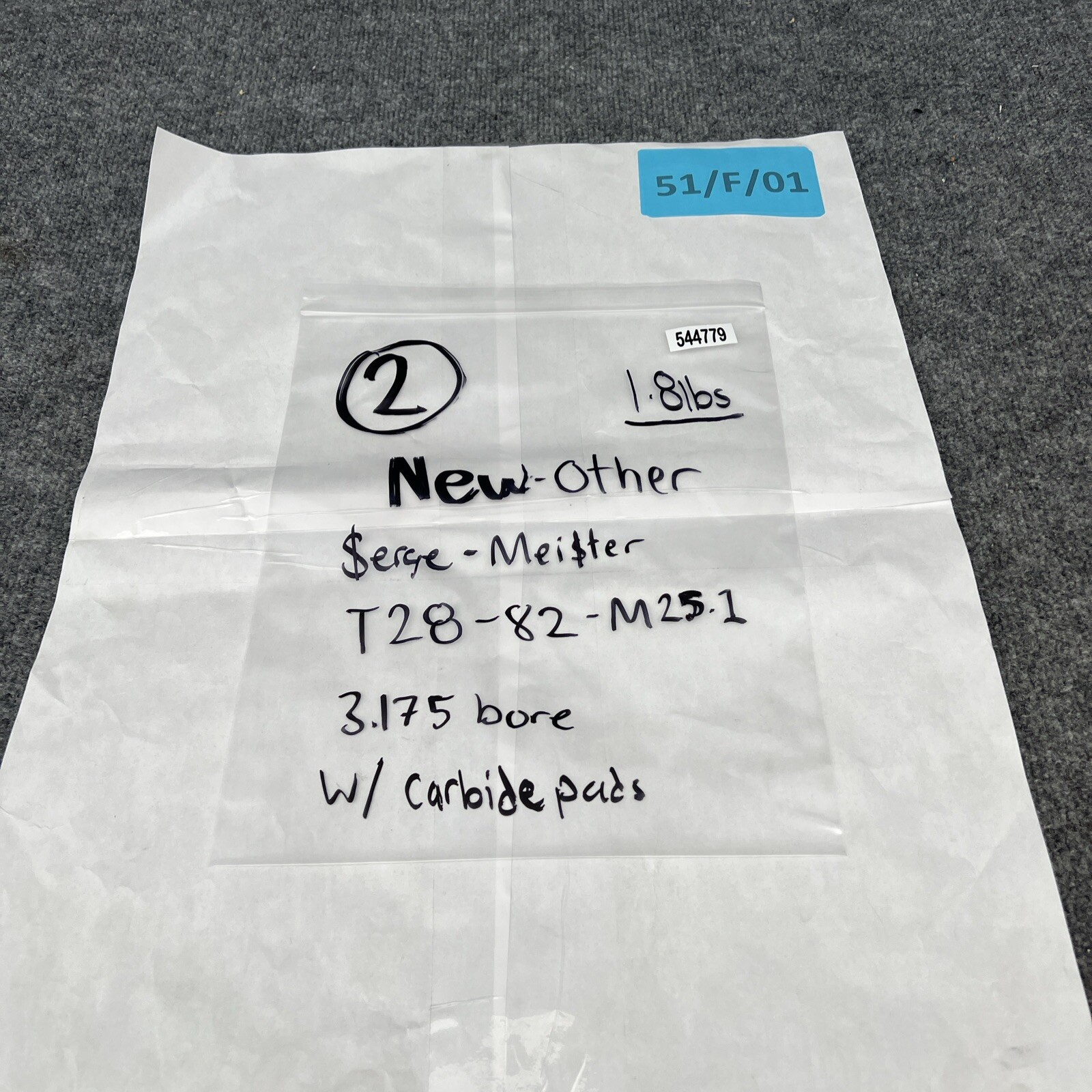 Serge Meister T20-82-M25.1 .125 Bore W/ Carbide Pads Collet New