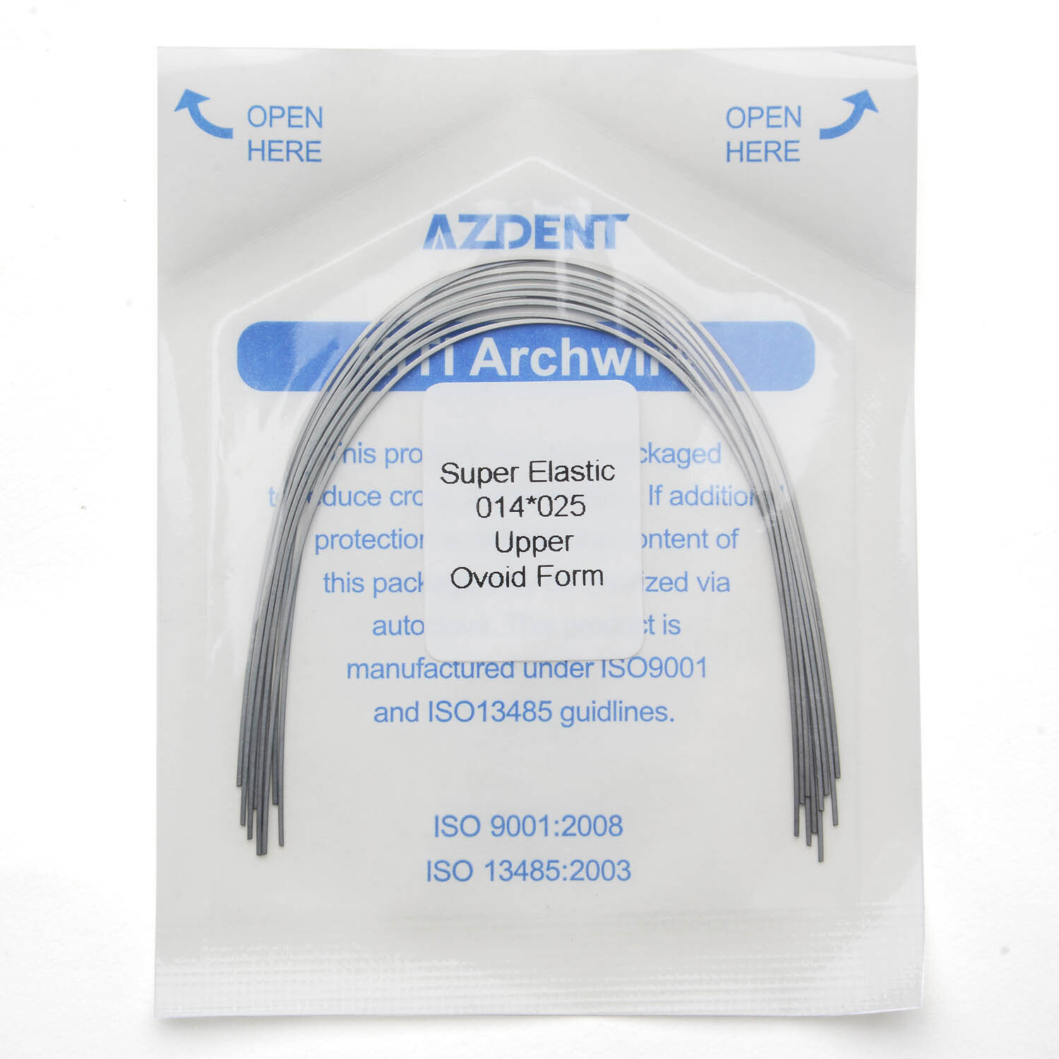 AZDENT Dentales Ortodoncia Arcos de Súper Elásticos NITI Rectangular Alambres