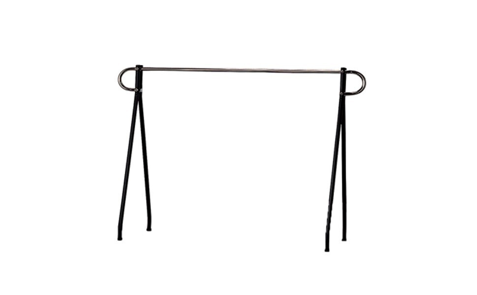 Clothing Rack Black & Chrome Single Rail Retail Storage Garment Salesman 48 x 60