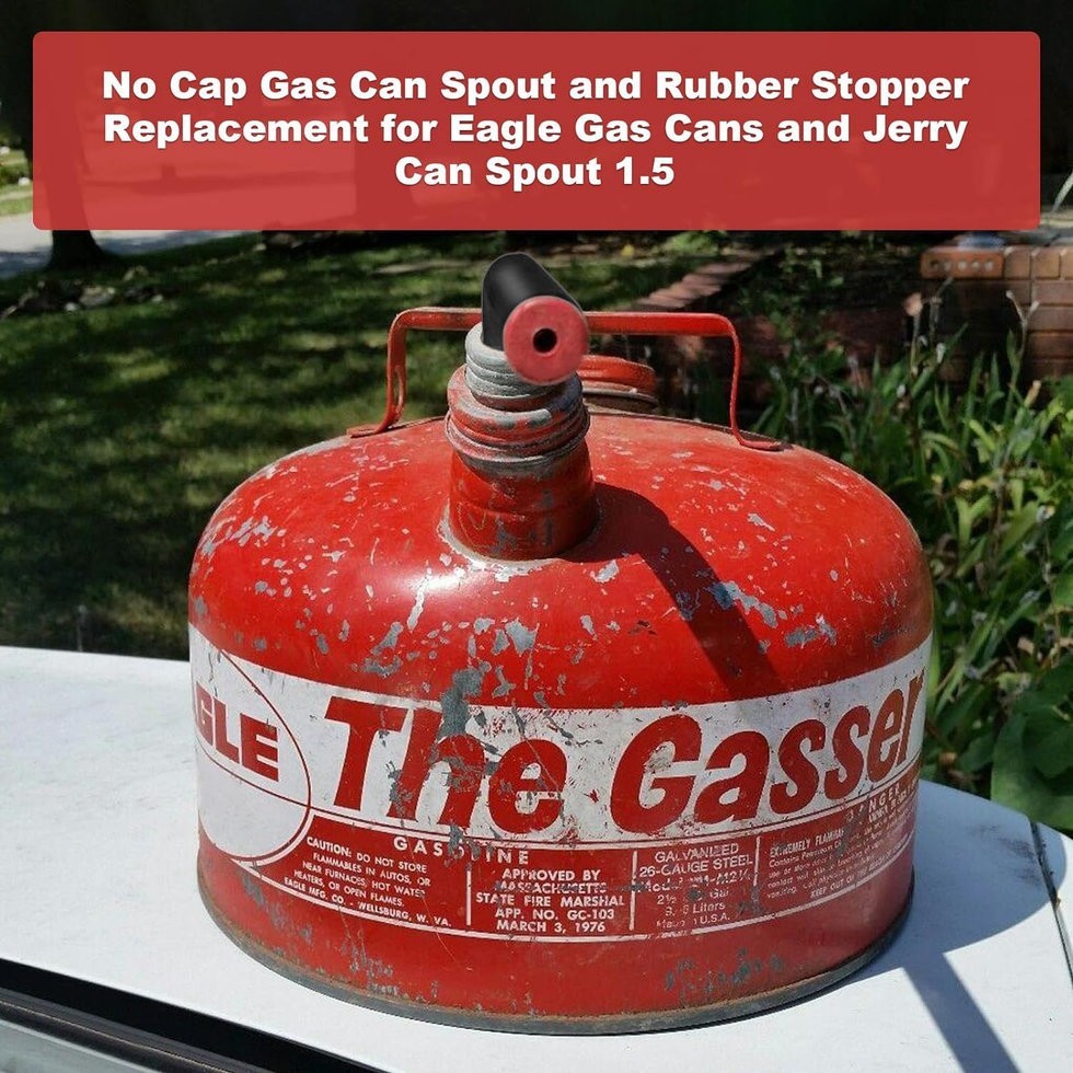Gas Can Spout Replacement No Cap Leakproof Rubber Stopper for Eagle & Jerry Cans