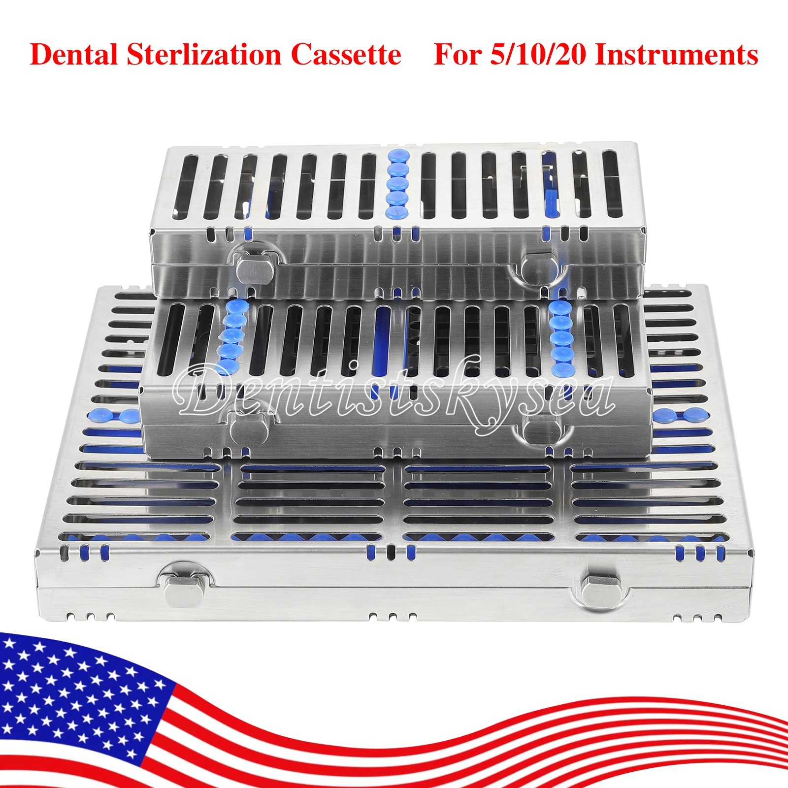 Dental Sterilization Cassette Rack Autoclavable Stainless Steel 135°C 5/10/20