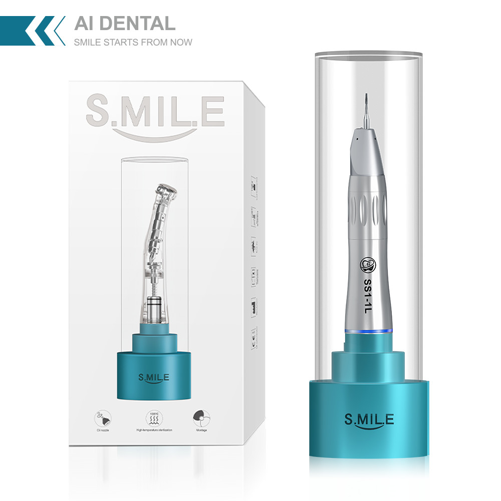 Dental Low Speed 1:1 Direct Drive Straight Handpiece with Single Spray HP Burs