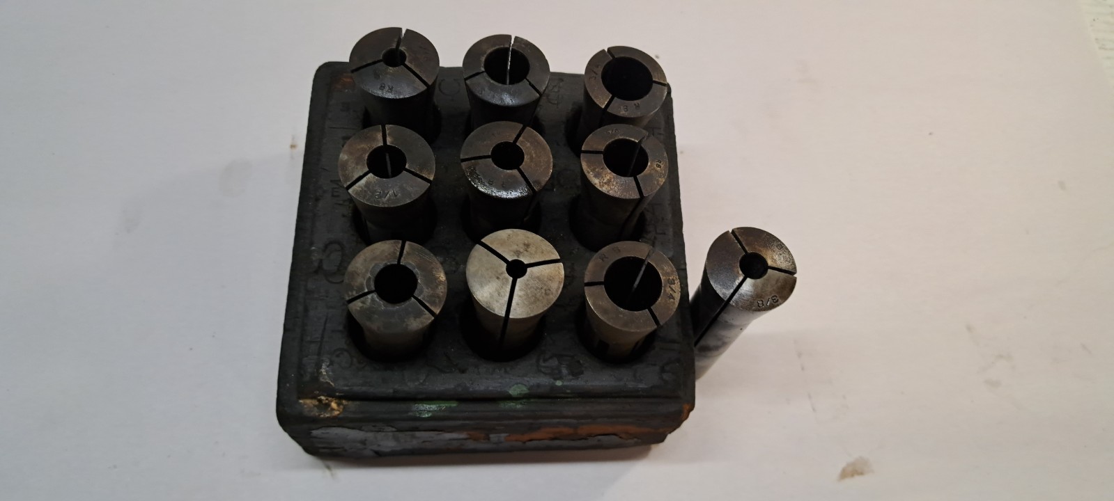 Lot of 10 Machining Collets Various Styles/Sizes (As Shown)