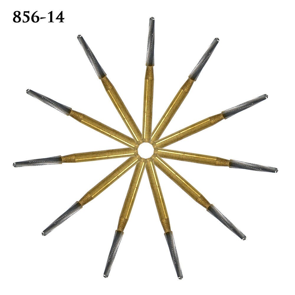 10-100PCS Dental Super Crown & Bridge Carbide Burs FG 856-014, FG Shank BOMAOER