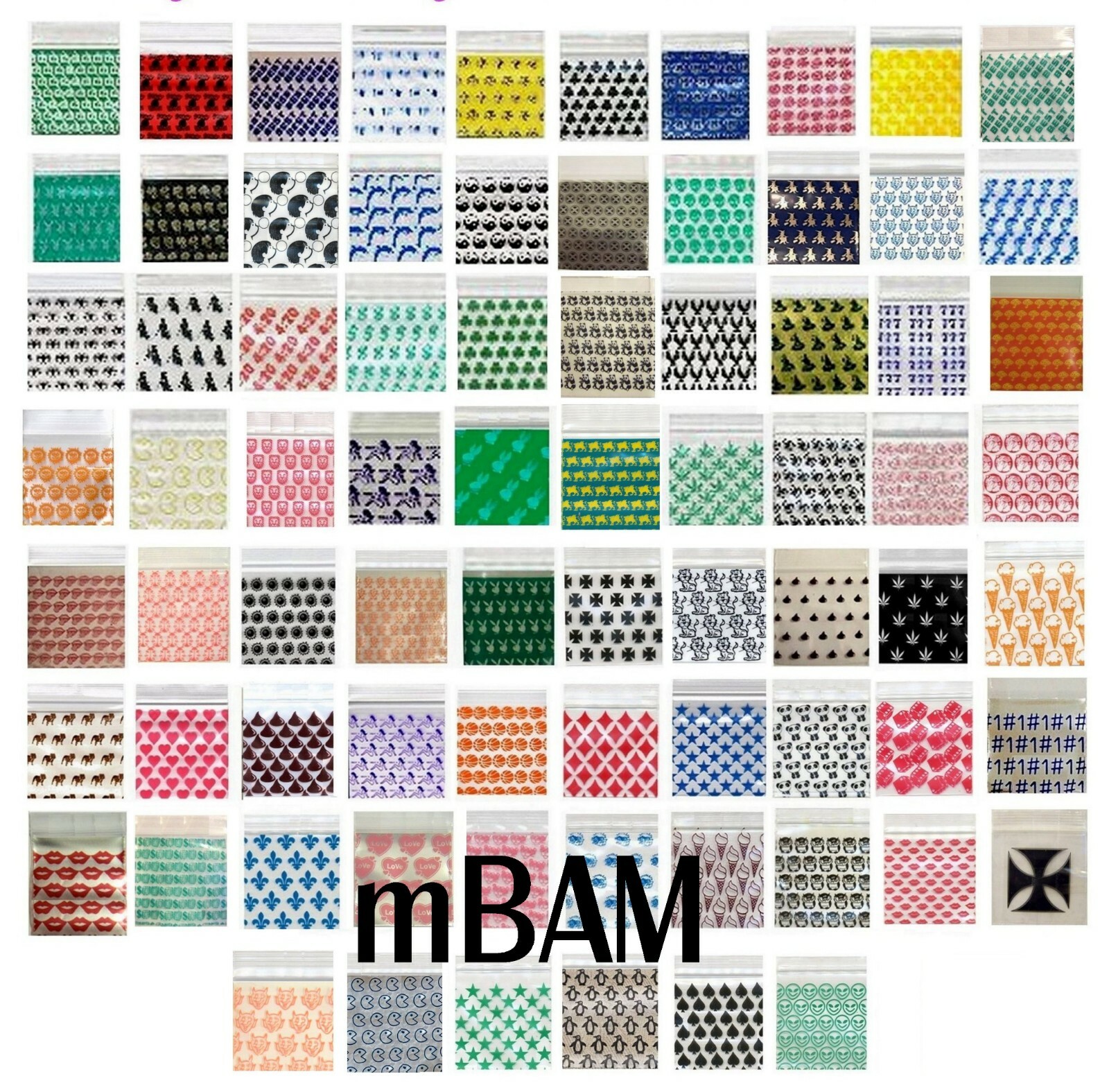 15,000 LOT OF APPLE MINI ZIP DESIGN BAGGIES U PICK DESIGN & SIZES 10000 LOT