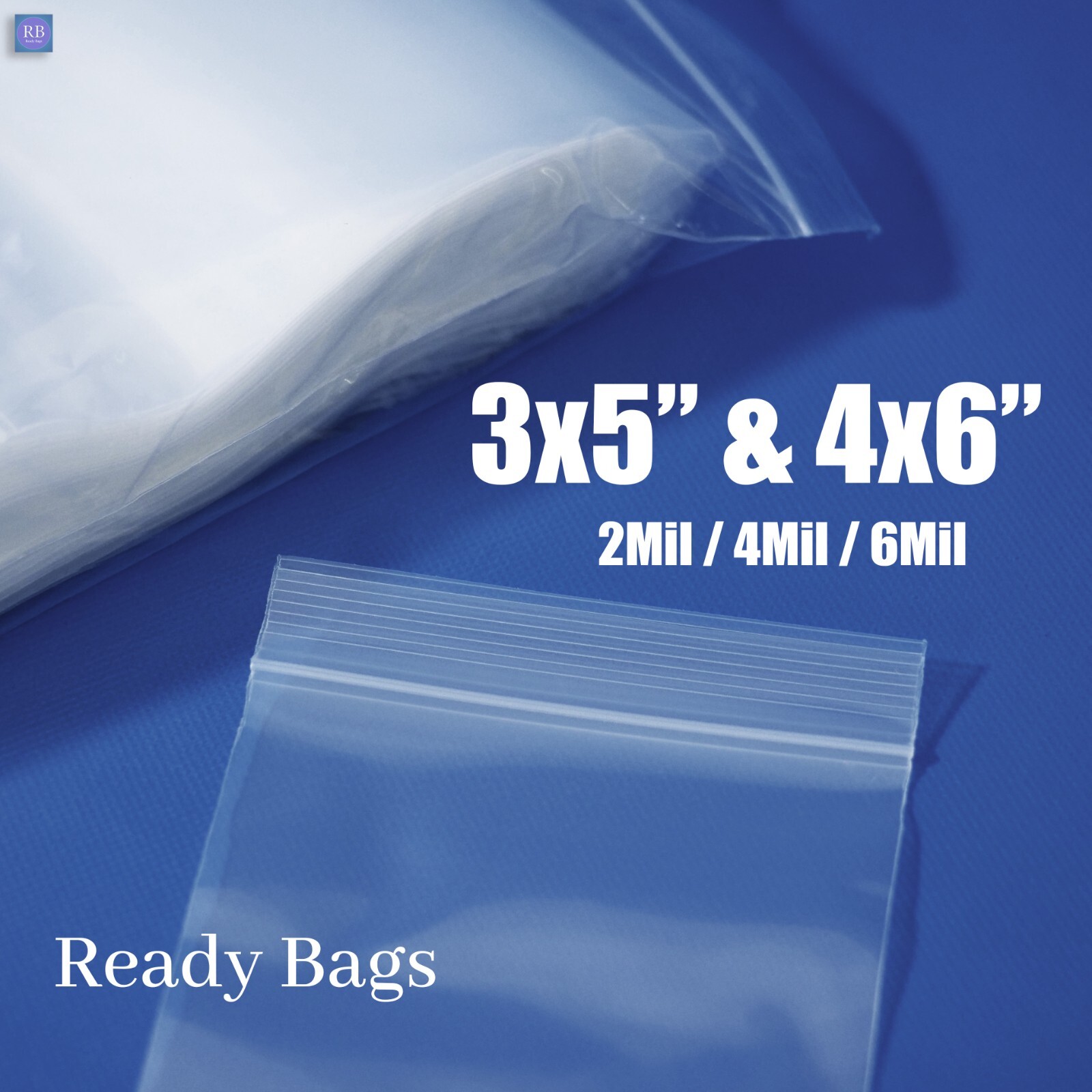 Clear Plastic 3×5″ 4×6″ Zip Lock Bags 2Mil 4Mil 6Mil Reclosable Jewelry Baggies