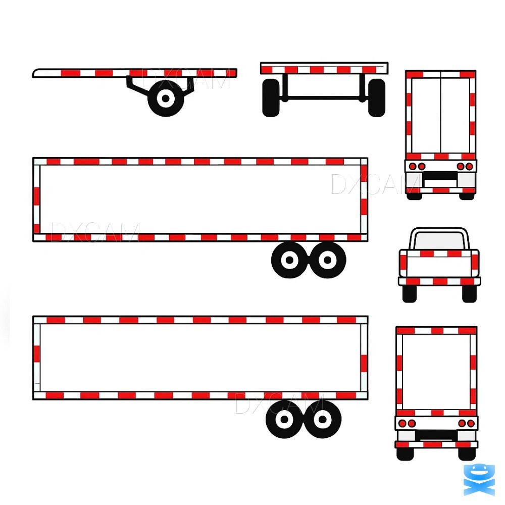 2″x150′ DOT-C2 Premium Reflective Red and White Conspicuity Tape Trailer 1 Roll