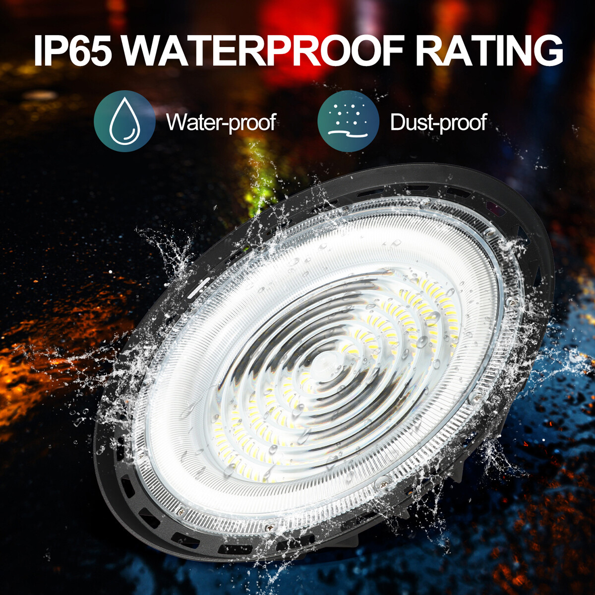 4 Pack 200W UFO Led High Bay Light Commercial Industrial Factory Light 90-277V