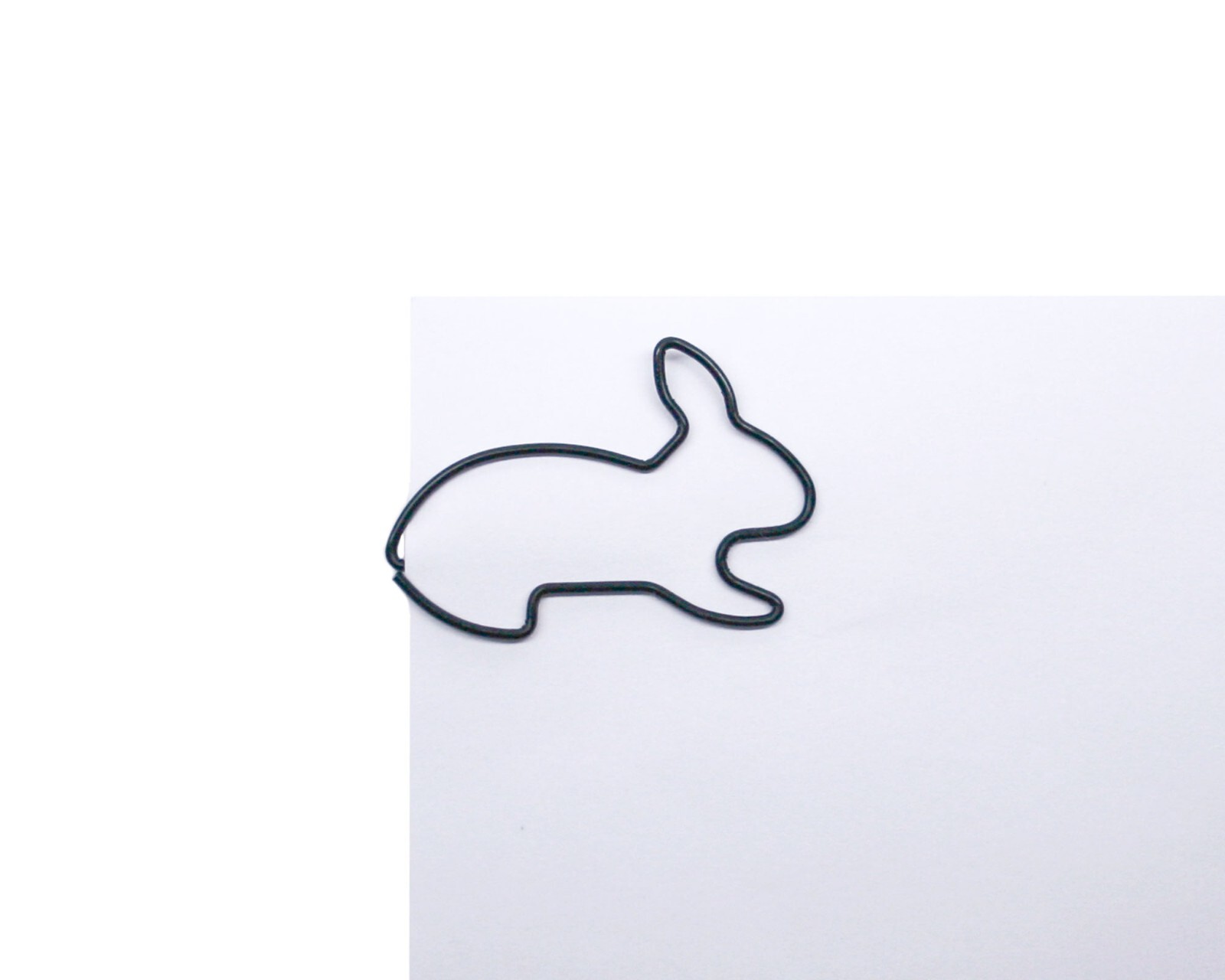 100 Count Bag Shaped Paper Clips Black Rabbit Clips by Butler in the Home