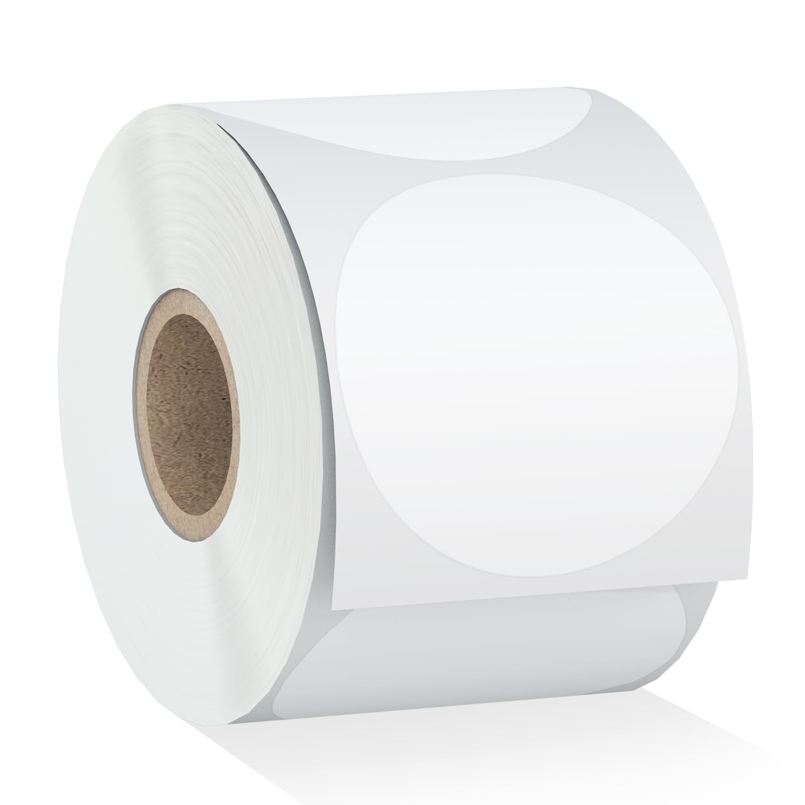 750 White Circle Direct Thermal Labels for Zebra, Rollo, MUNBYN Printers