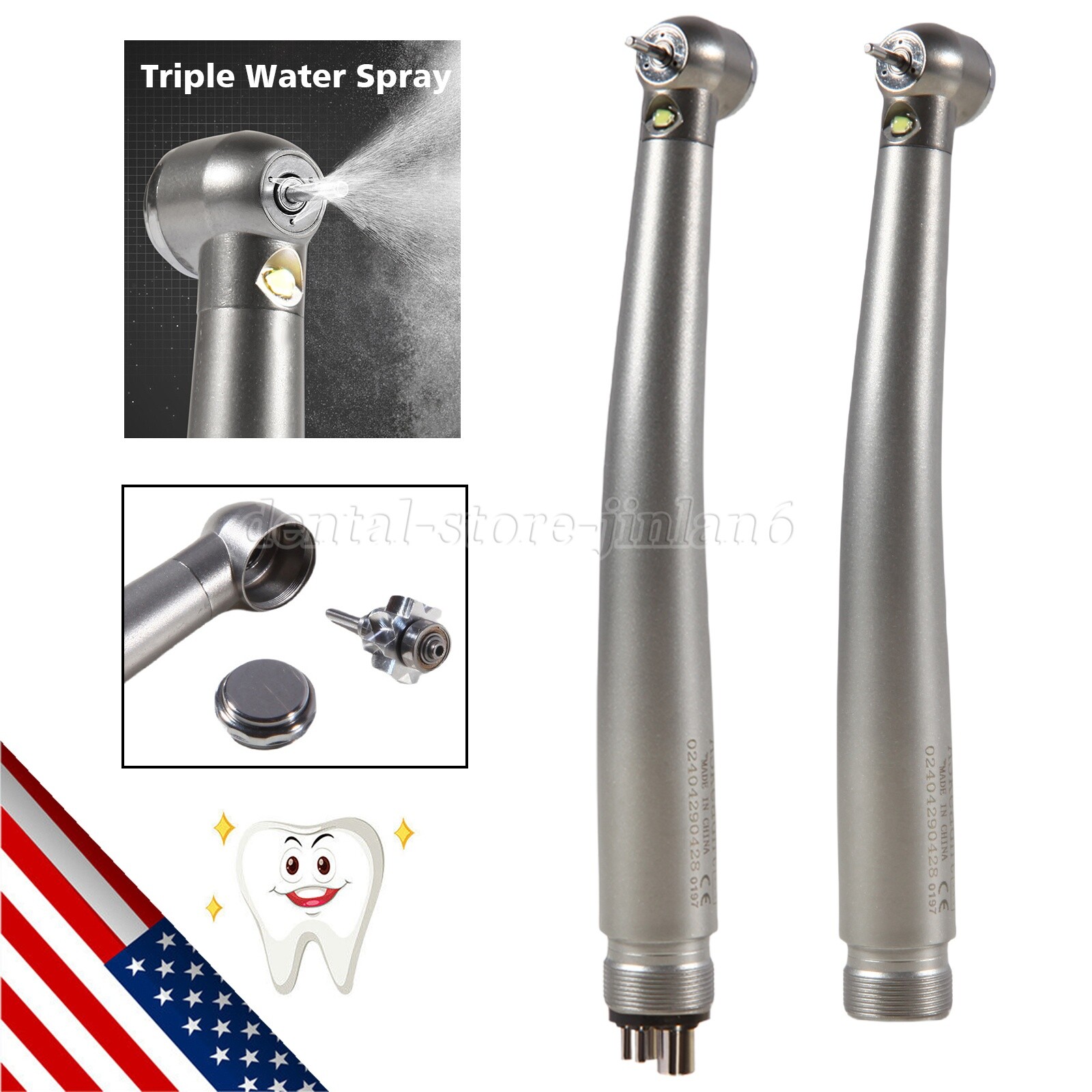 Turbina LED 2/4 orificios con pieza mano de alta velocidad dental NSK Style