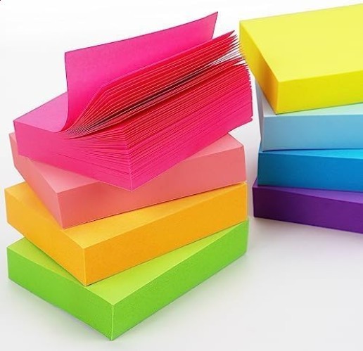 800 Sheets 1.5×2 Inch Sticky Notes 8 Pads Bright Colors Self-Stick Reminder Pads