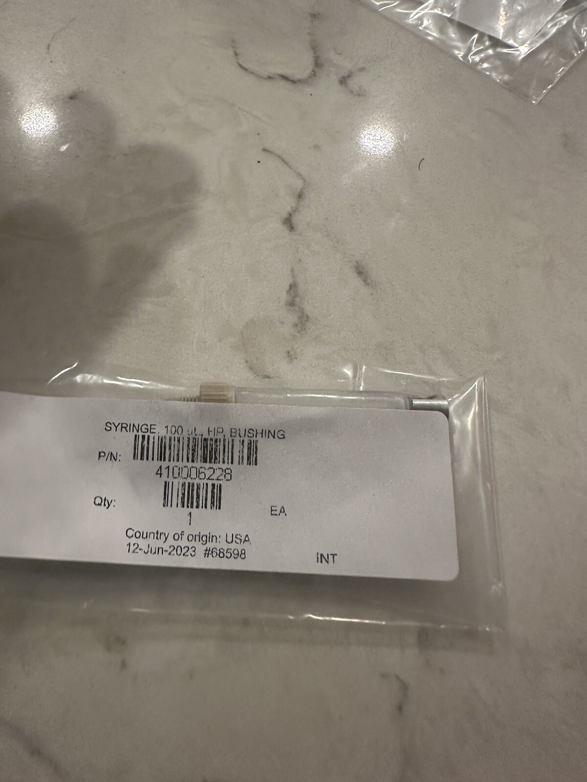 NEW!! Waters HPLC Syringe 100ul HP Brushing p/n: 410006228