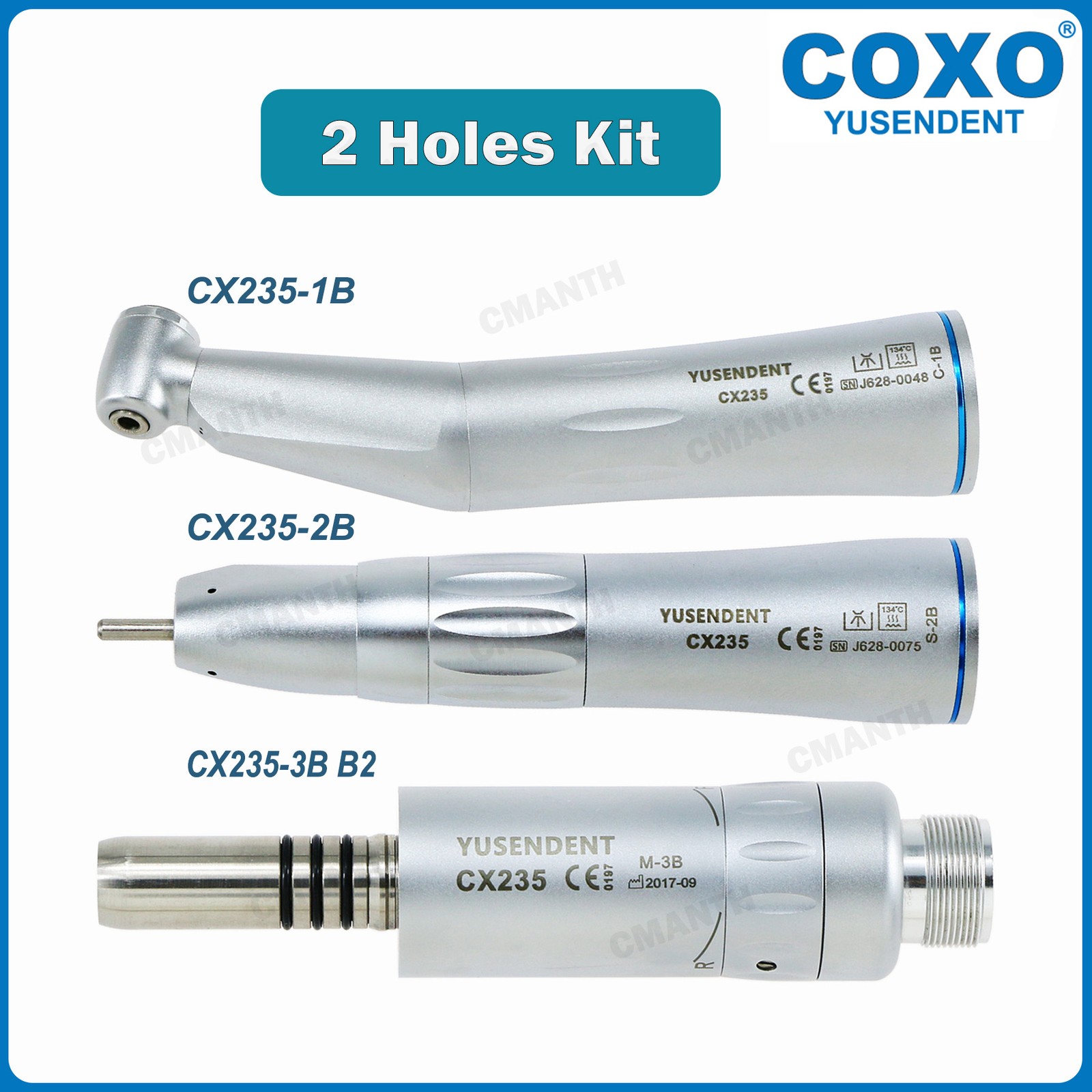 COXO Dental Contra Angle Turbine 1:1 Internal Water Low Speed Straight Handpiece