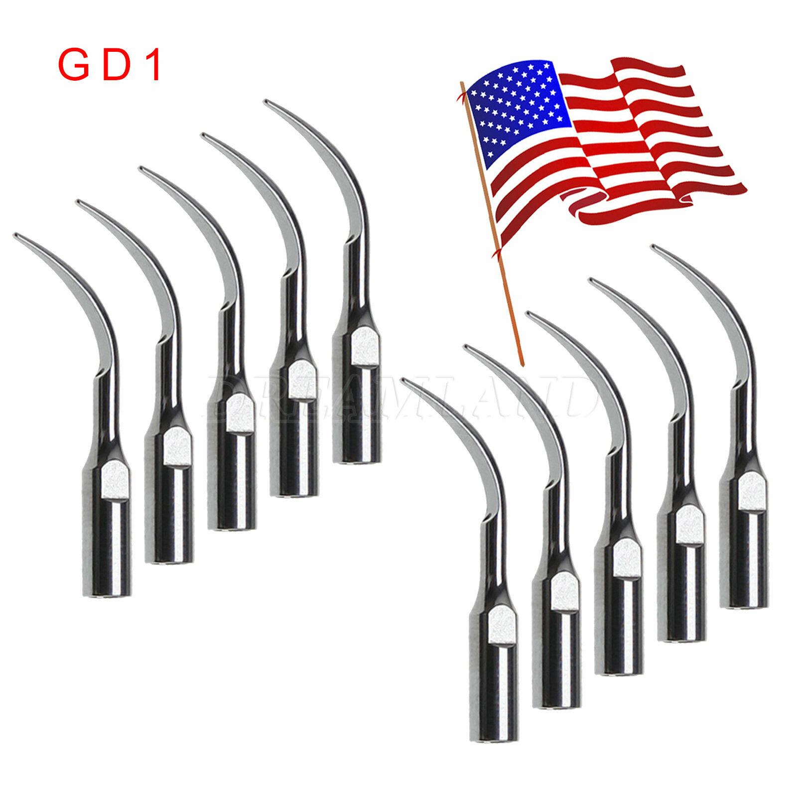 10X Dental Ultrasonic Piezo Scaler Tips Fit DTE SATELEC Handpiece GD1 GD4 H