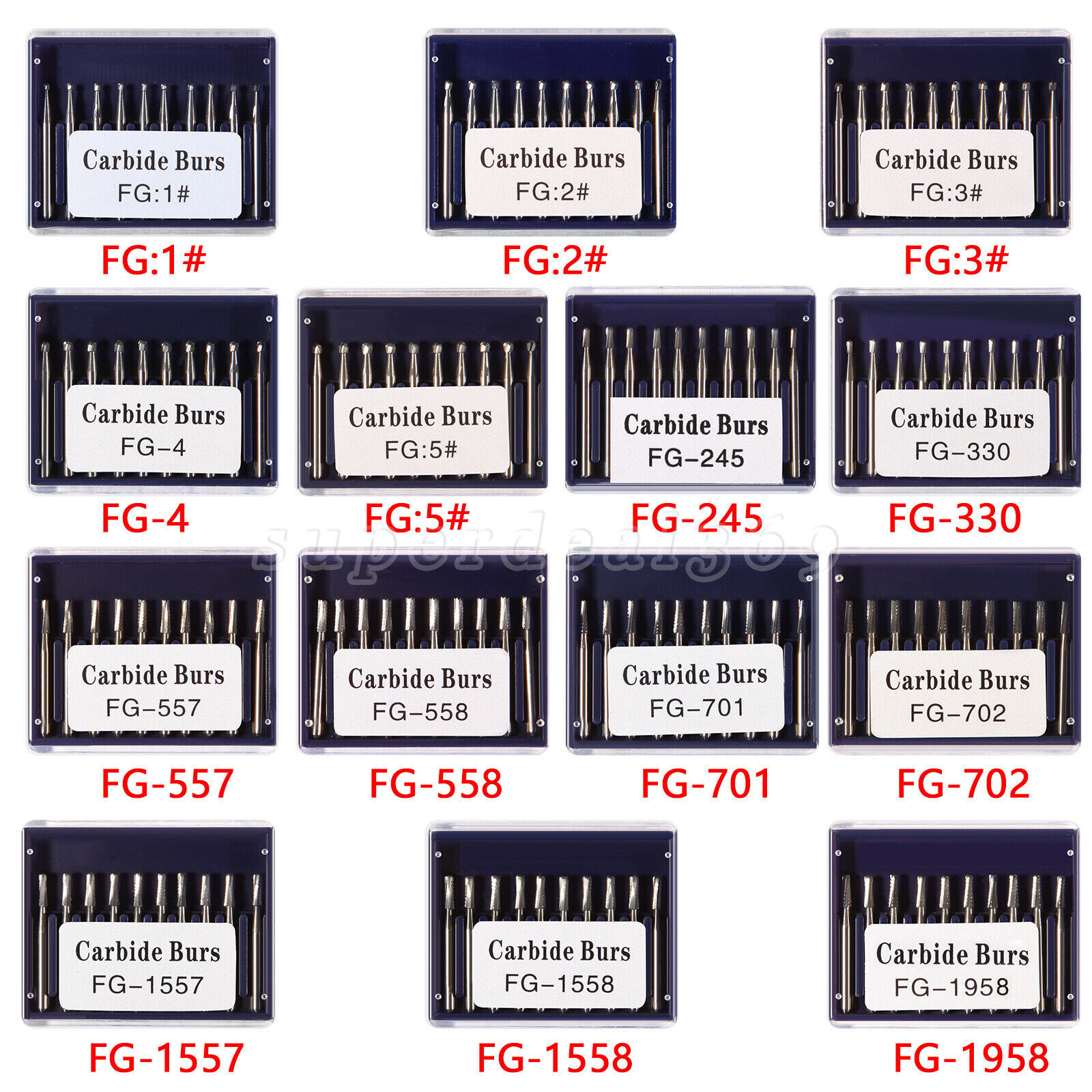 10-100 Pcs Dental FG Tungsten Steel Carbide Burs Drill High-Speed Handpiece st