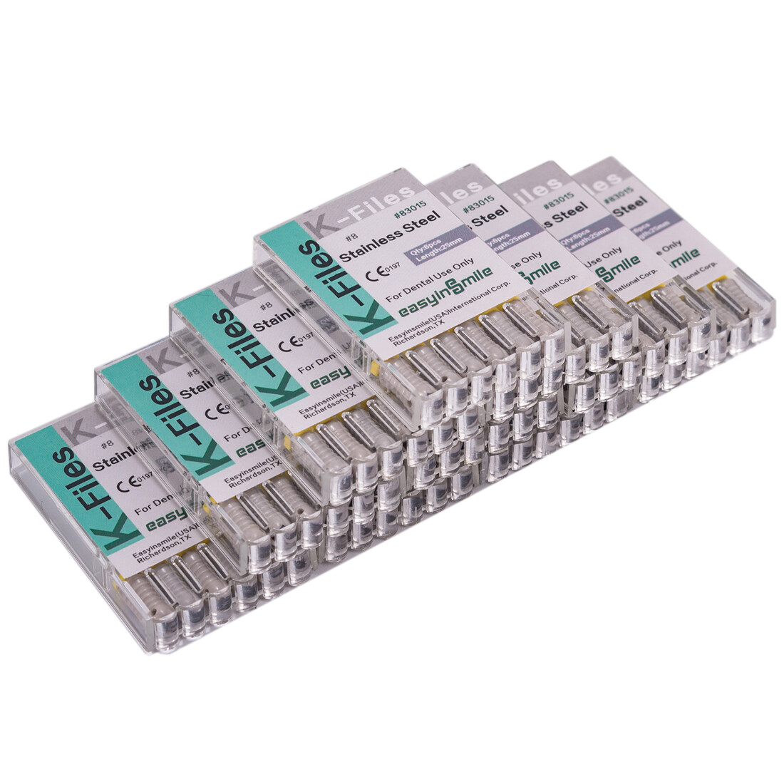 60pc Dental Endo K-files Root Canal File 25mm Hand Files Stainless Steel #6#8#10