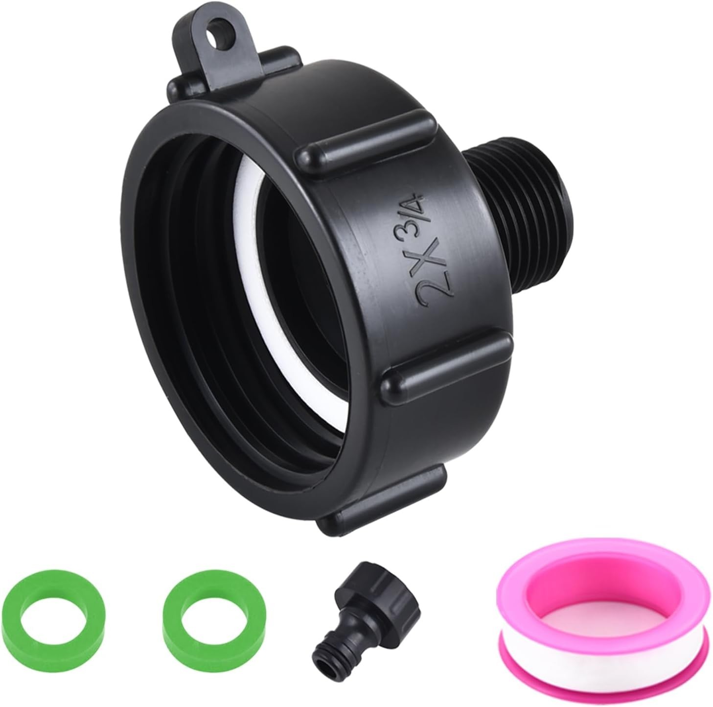 Food Grade IBC Hose Adapter: Leakproof 2″ Coarse Thread to Garden Hose Connector