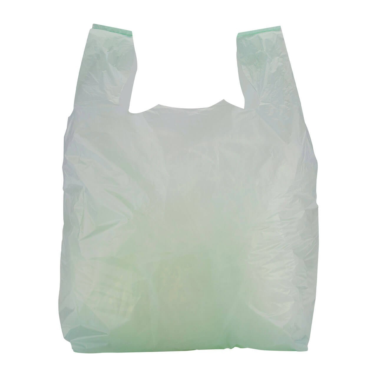 Plastic T-Shirt Bags 3000 Shopping Retail 11 ½ x 6 x 21 Recycled Thank You Green