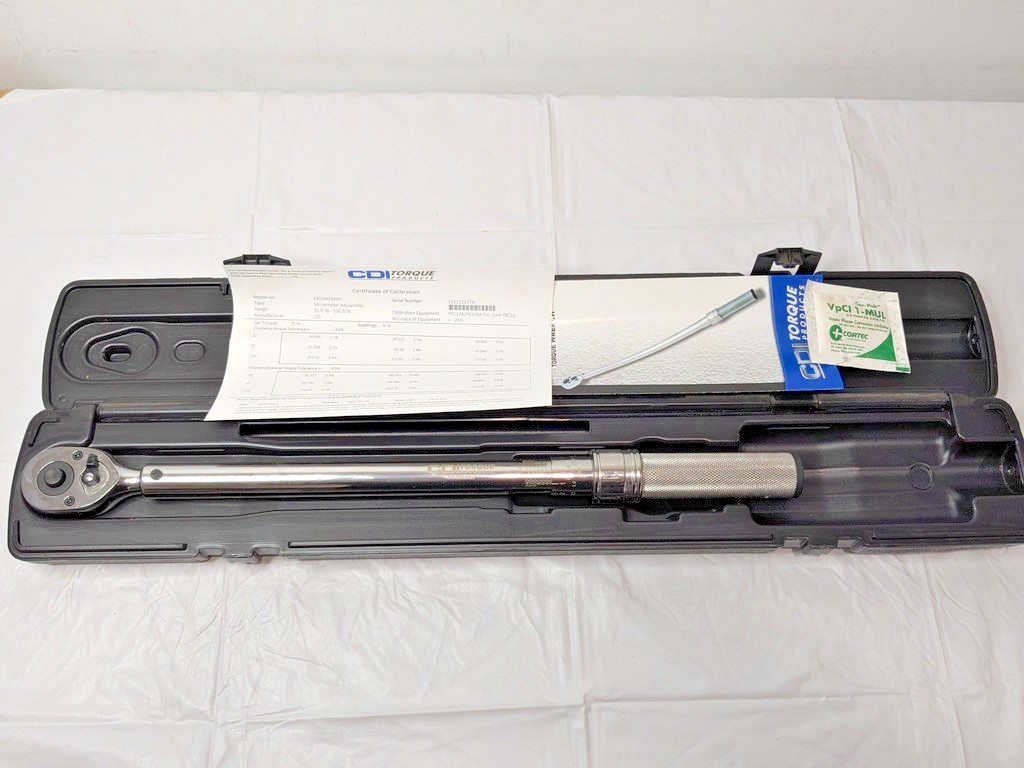 CDI Micrometer Torque Wrench 1/2″ Drive 20.0 Ft Lb Min 150.0 Ft Lb Max 1503MFRMH