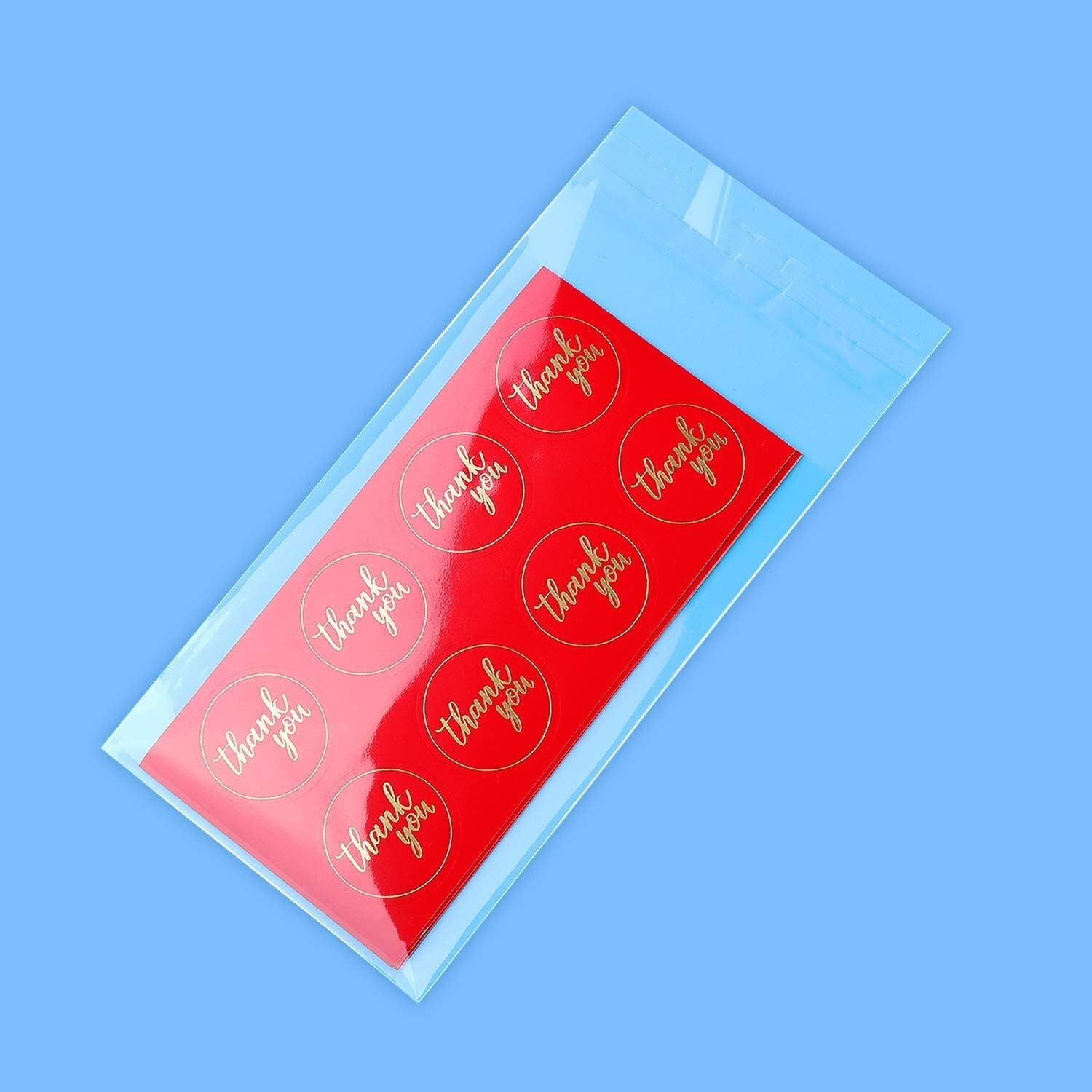 200 Clear Cellophane Bags 3X5 Inch Self Adhesive Eco Friendly 1.4 Mil Thick