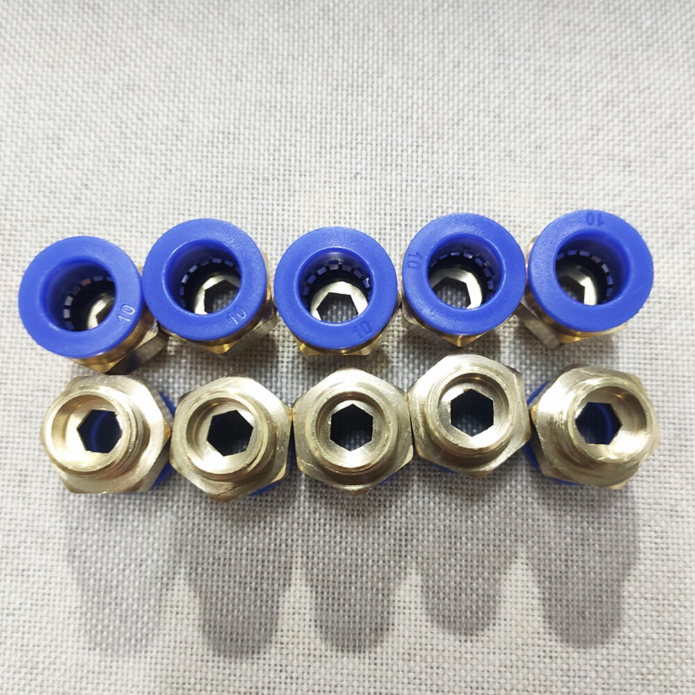 10Pc 10mm 3/8″ OD Tube X 3/8″ NPT Pneumatic Push To Connect Air Fitting