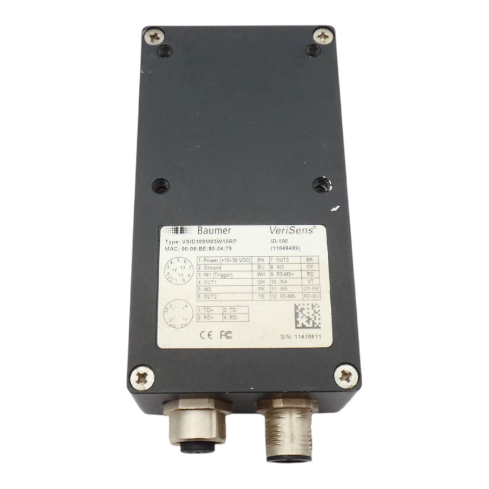 Baumer VeriSens VSID100M03W10RP Industrial Imaging Sensor -Unused-