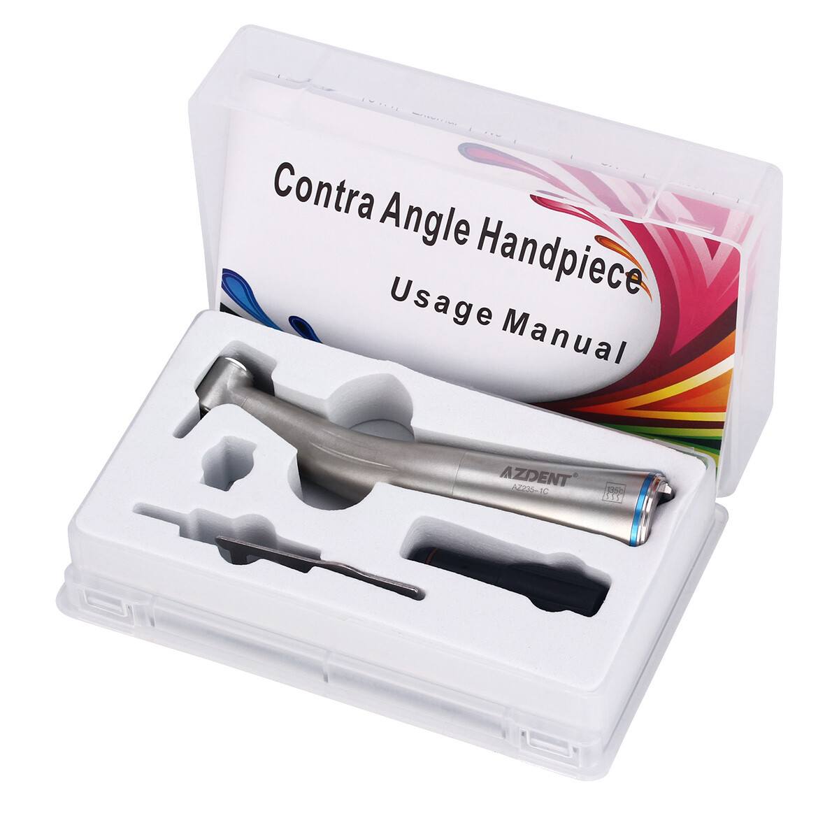 LED Fiber Optic 1:1 Dental Contra Angle Handpiece Blue Ring