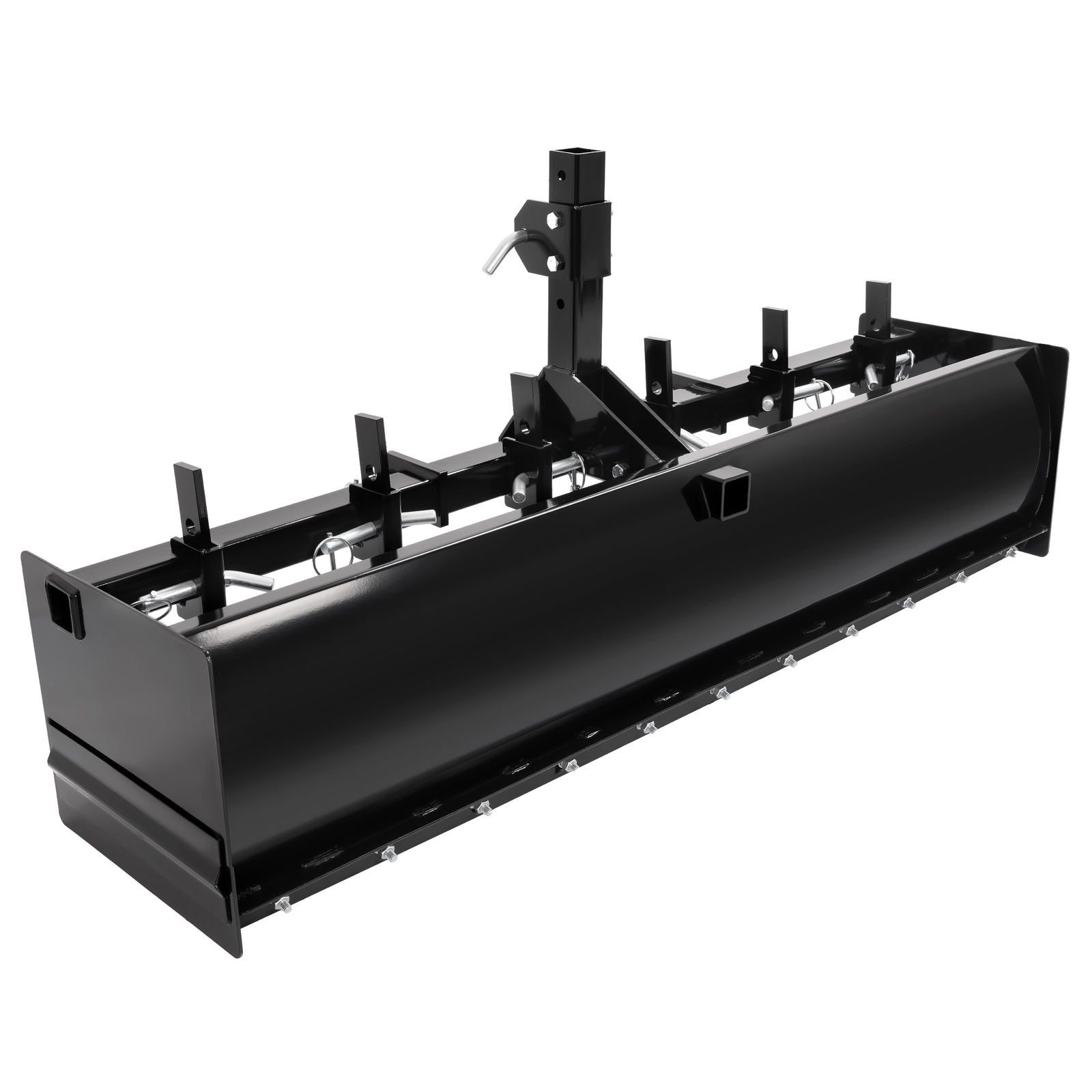 Powder Coated Steel 55″ Box Blade Scraper W/6 Scarifier Shank For Cat 0 Cat 1
