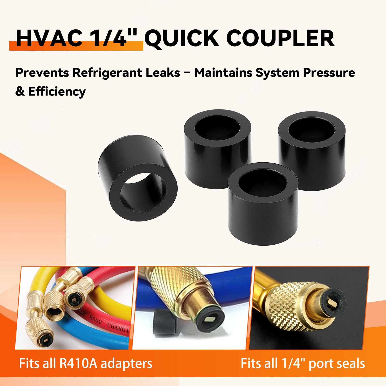 40083 HVAC Hose Gasket 1/4″, AC Charging Hose ORing Seals, LeakProof Replacem…