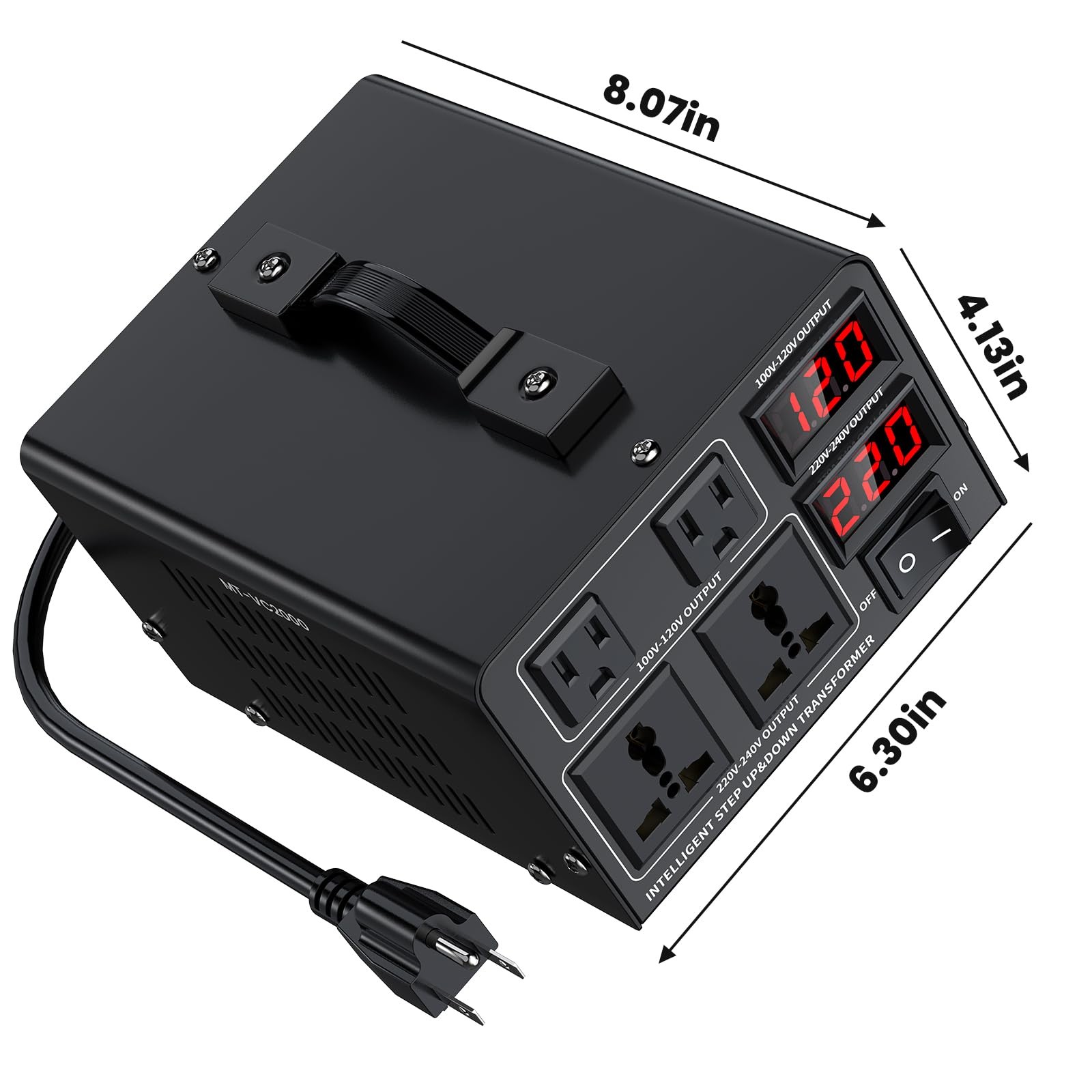 Jlouneo 2000W Voltage Converter Transformer110V To 220V Or 220V To 110V Step