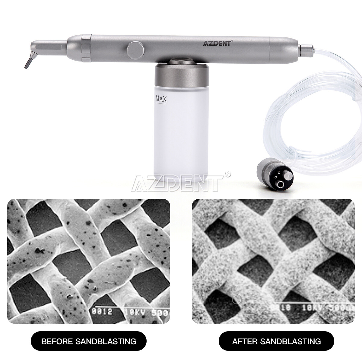 Dental High Low Speed Handpiece Kit 4 Hole /Alumina Microetcher Sandblasting Gun