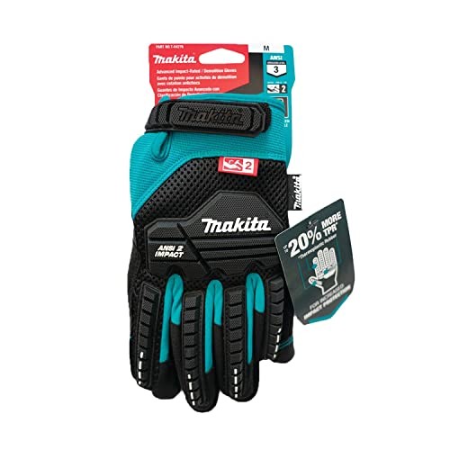 Makita Unisex Impact-rated T 04276 Advanced Demolition Gloves Medium