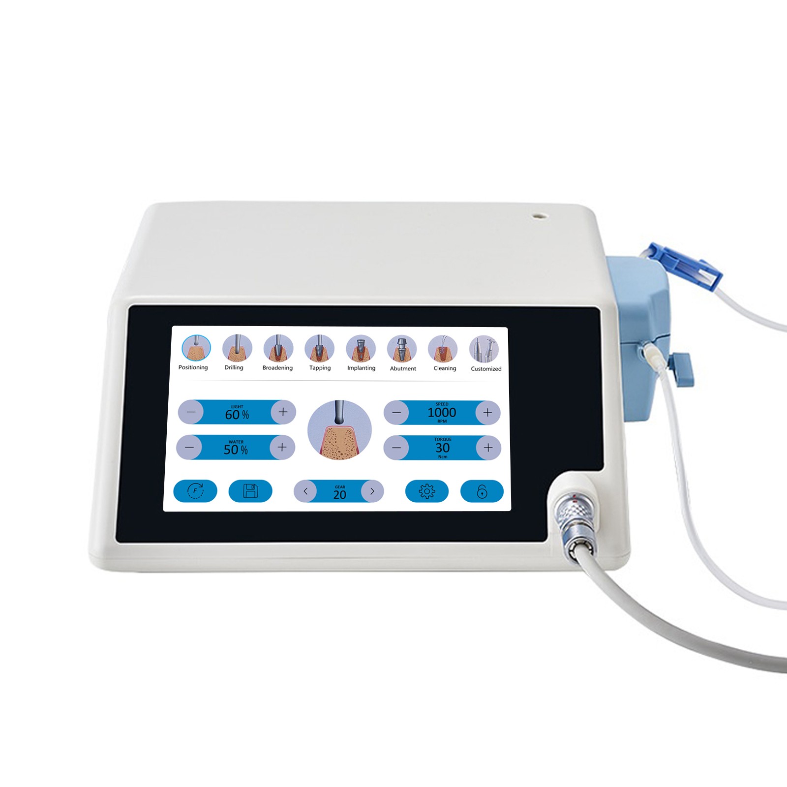 ST Dental Implant Motor Surgical System Brushless Motor 20:1 LED Contra Angle us