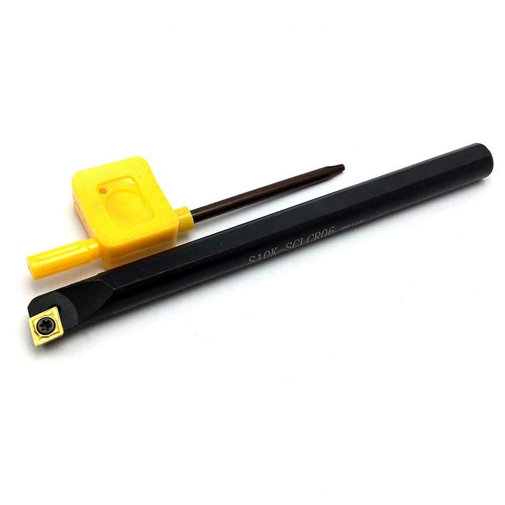 10mm （3/8）95° S10K SCLCR06 + SCLCR1010H06 CNC Tool Holder + 10Pcs CCMT060204