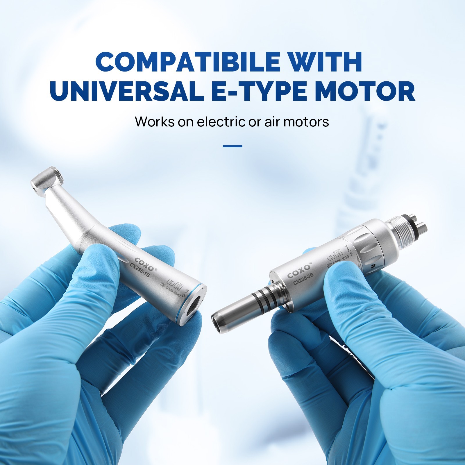 COXO Dental Low Speed Handpiece 1:1 Inner Channel Contra Angle Push Button