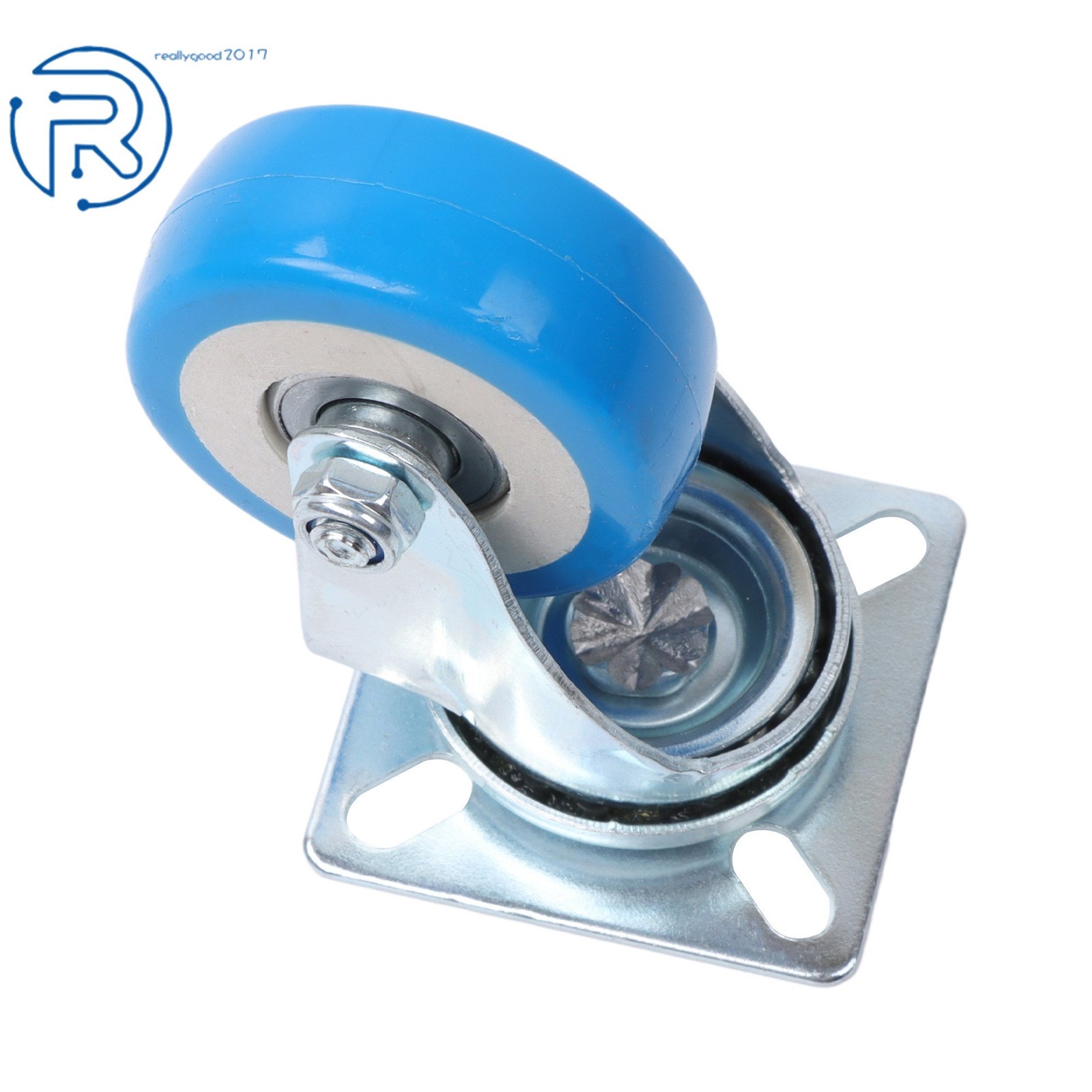 24 × 2Inch Blue 360° Casters Wheel No Brake Capacity To 65lb Each For Tool Chest