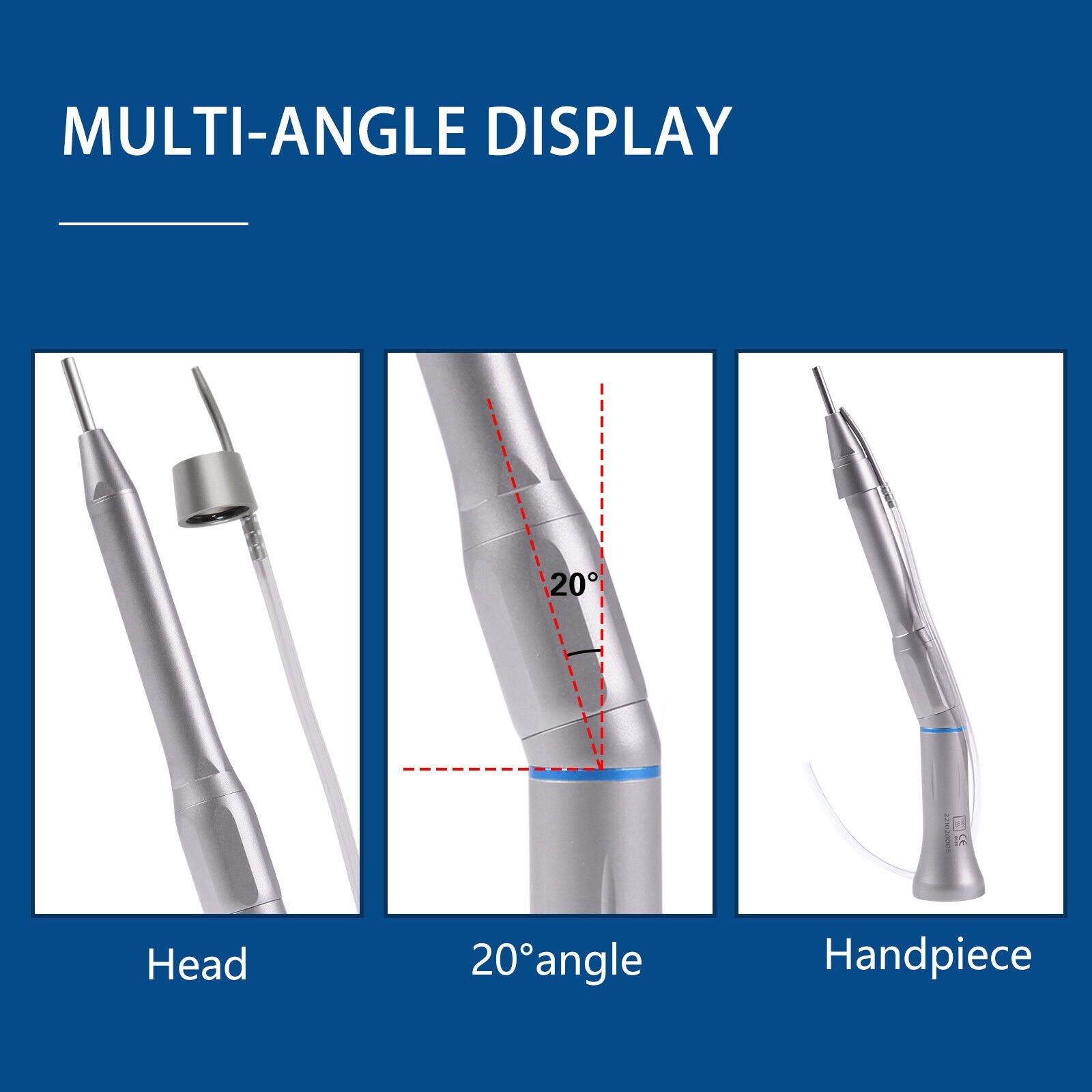Dental Surgical 20° Degree Straight Head 1:1 Direct Drive Operation Handpiece US