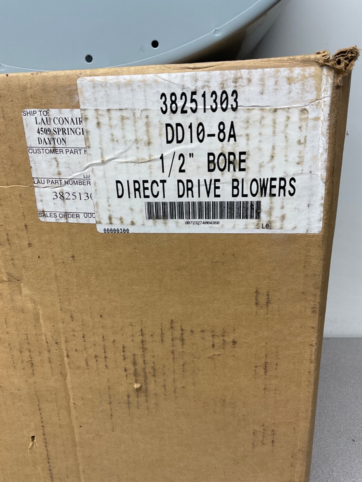 NEW LAU DD10-8A Direct Drive Blower Assembly; 1/2”Bore, 10-1/2” x 11-1/2” Outlet