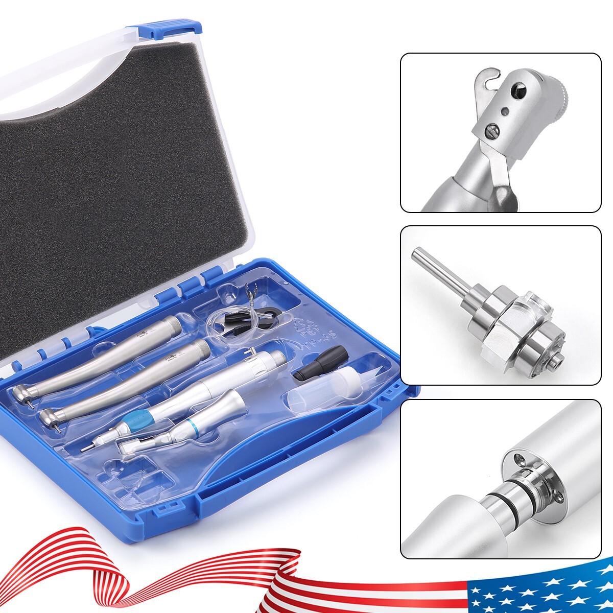 Dental Estilo Alta y Baja Velocidad Kit de Pieza de Mano Turbina 2 Agujero Kit