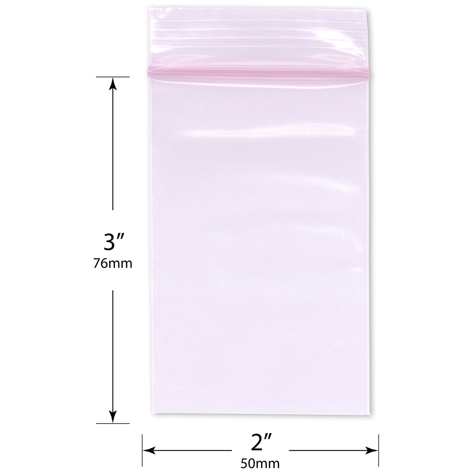 Plymor 2″ x 3″, 2 Mil Anti-Static Zipper Reclosable Plastic Bags