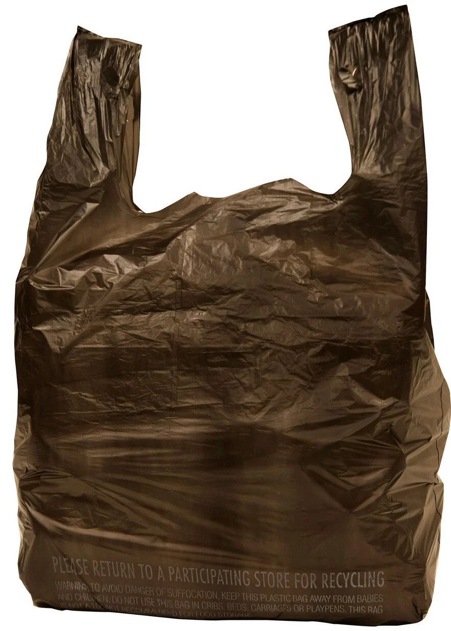 1000 Bags 1/6 Black (21 x 6.5 x 11.5) T-Shirt Plastic Grocery Shopping Bag NEW