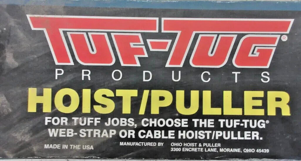 TUF-TUG TT2-4W Web Strap Puller 2 feet 2000 lb. Lift, 4000 lb. Pull 1″ Web USA