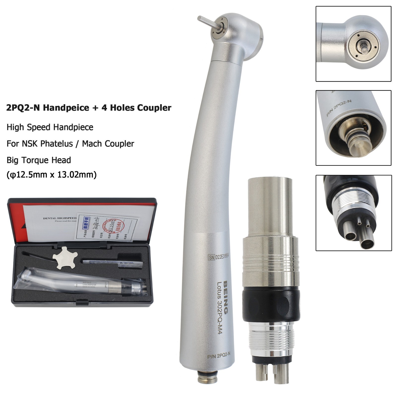 BEING Handpiece COXO Dental Fiber Optic High Speed For NSK Coupler 4 6 Hole