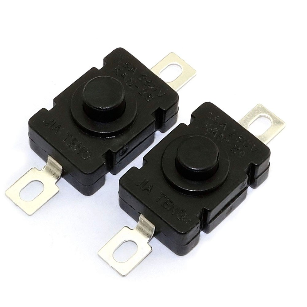 50/100/200x AC 250V 1.5A Latching On/Off Switch Self-Lock Push Button Switch US